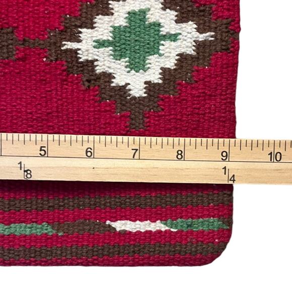 Southwestern Woven Blanket Crossbody Bag Red Brown Crossbody American Eagle - Picture 8 of 10